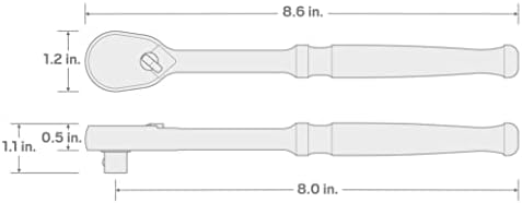 טקטון 3/8 אינץ 'כונן x 8 אינץ' מחגר | SRH01108